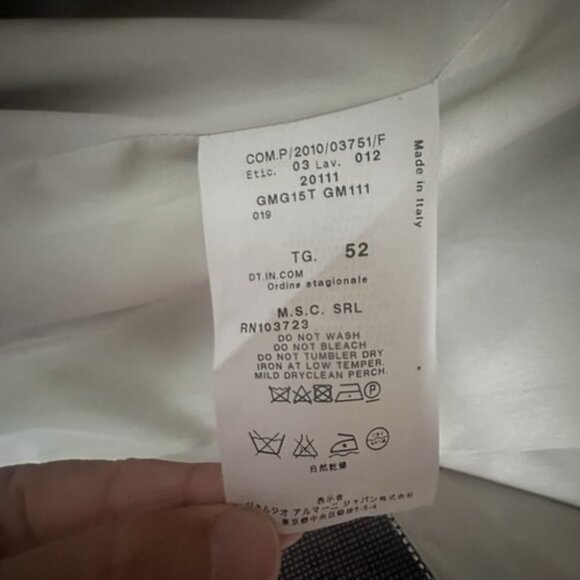 Armani Collezione Vintage Black/White Cropped Blazer Size 16 Asymmetrical Lined - Picture 11 of 13